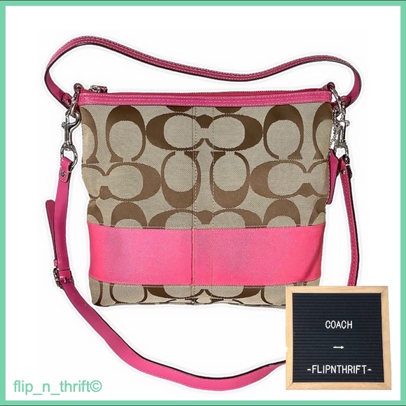 Coach Handbags - 🎉HP🎉🌟LIKE 🆕 VINTAGE COACH Crossbody Bag w/Pink